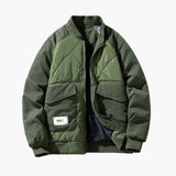 Men's zip-up bomber jacket with flap pockets