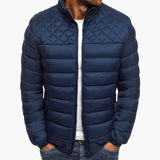 Men's Quilted Bomber with Zipper Closure