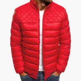 Men's Quilted Bomber with Zipper Closure
