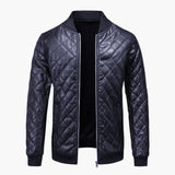 Men's Quilted Bomber with Zipper Closure