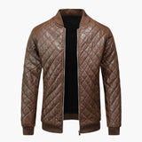 Men's Quilted Bomber with Zipper Closure