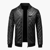 Men's Quilted Bomber with Zipper Closure