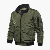 Men's Bomber Jacket with Zipper Closure
