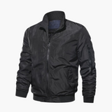 Men's Bomber Jacket with Zipper Closure