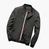 Men's Bomber Jacket with Zipper Closure