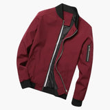 Men's Bomber Jacket with Zipper Closure