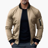 Men's Bomber Jacket with Zipper Closure