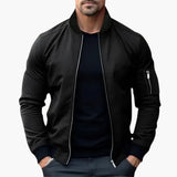 Men's Bomber Jacket with Zipper Closure