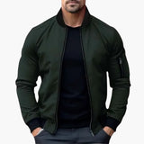 Men's Bomber Jacket with Zipper Closure