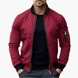 Men's Bomber Jacket with Zipper Closure