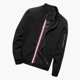 Men's Bomber Jacket with Zipper Closure