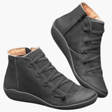 Men's ankle boots with side zipper and lacing