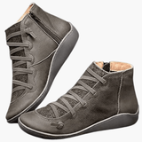 Men's ankle boots with side zipper and lacing
