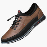 Men's Oxford shoes with laces and round toe