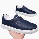 Slip-on men's shoes with non-slip sole and low design