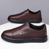 Slip-on men's shoes with non-slip sole and low design