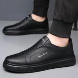 Slip-on men's shoes with non-slip sole and low design