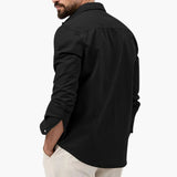 Men's long-sleeve shirt with chest pockets