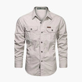 Men's cargo shirt with button closure