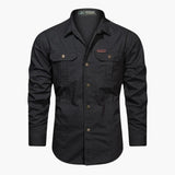 Men's cargo shirt with button closure