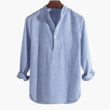Men's shirt with half button placket