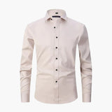 Fitted men's long-sleeve shirt