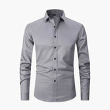 Fitted men's long-sleeve shirt