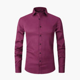 Fitted men's long-sleeve shirt