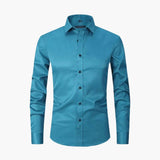 Fitted men's long-sleeve shirt