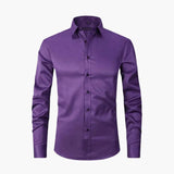 Fitted men's long-sleeve shirt