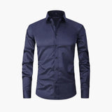 Fitted men's long-sleeve shirt
