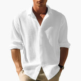 Men's long-sleeve shirt with button closure