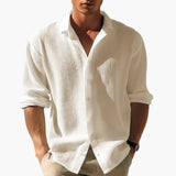 Men's long-sleeve shirt with button closure