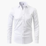Men's shirt with classic collar and button closure