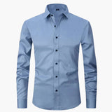 Men's shirt with classic collar and button closure