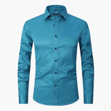 Men's shirt with classic collar and button closure