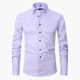 Men's shirt with classic collar and button closure