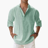 Men's V-neck long sleeve shirt