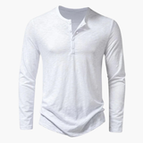 Shirt for men with round collar and button placket