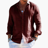 Shirt for men with button closure and classic collar