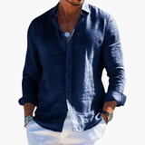 Shirt for men with button closure and classic collar