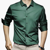 Men's non-iron shirt with button closure