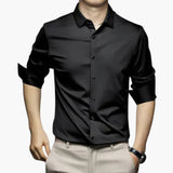 Men's non-iron shirt with button closure