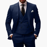 Men's Classic 3-Piece Suit with Jacket, Vest, and Pants