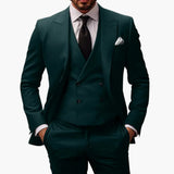 Men's Classic 3-Piece Suit with Jacket, Vest, and Pants
