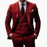 Men's Classic 3-Piece Suit with Jacket, Vest, and Pants