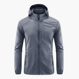 Men's Windbreaker with Hood and Full Zip