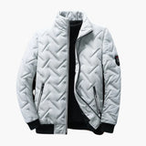 Men's Quilted Down Jacket with Zipped Pockets
