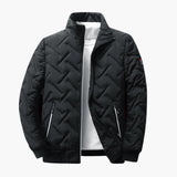 Men's Quilted Down Jacket with Zipped Pockets