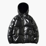 Men's Metallic Down Jacket with Hood